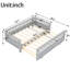 Lit plateforme simple, convertible en lit simple double, ton gris élégant et pin, structure sécuritaire pour lit d'invité, contreplaqué de pin, bords arrondis lisses, outils d'assemblage fournis-1841439103-1841439088