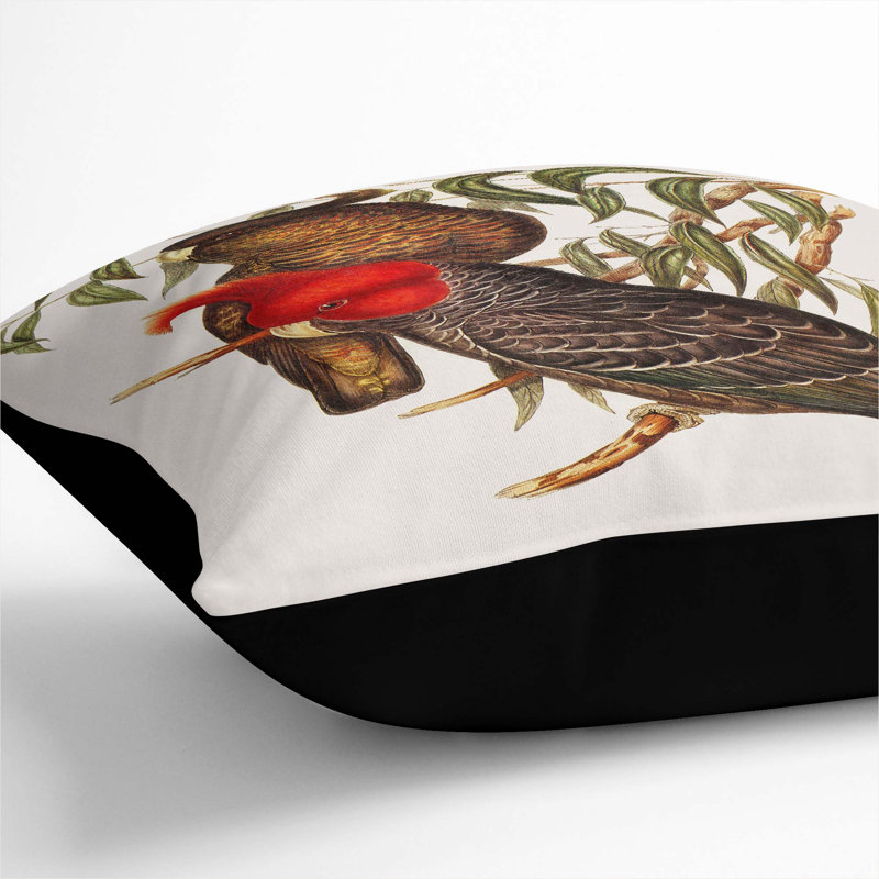 Square Throw Cushion, Black, 40cm H x 40cm W x 15cm D