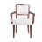 Set Of 2 Walnut Finish Upholstered Dining Armchairs, Traditional  Fabric Side Chairs With Curved Back & Padded Armrests-1241938962
