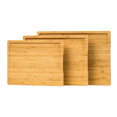 Ensemble de 3 planches à découper en bambou pour la cuisine