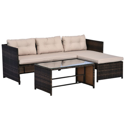 Outsunny 3 Piece Patio Furniture Set