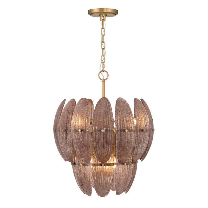 Luminaire suspendu 6 lumières 19,75 po Marclaire, Brun