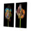 «Blooming Multicolor Fractal Flower», ensemble de 2 peintures sur toile-992584080-992584081