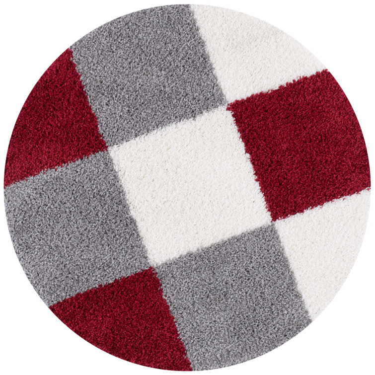 Myshaggy Collection Rugs Geometric Design in Red