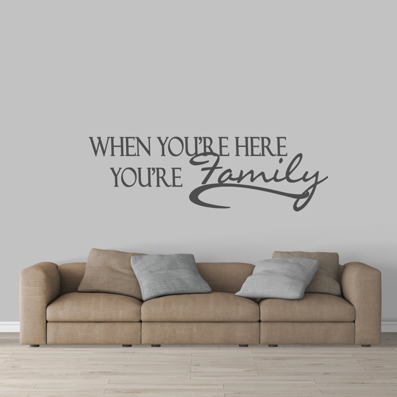 Adhésif mural "When you are you Famille", Gris foncé