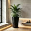 Grandes jardinières 30 "de haut avec trous de drainage pour l'intérieur et l'extérieur noir (ensemble de 2)