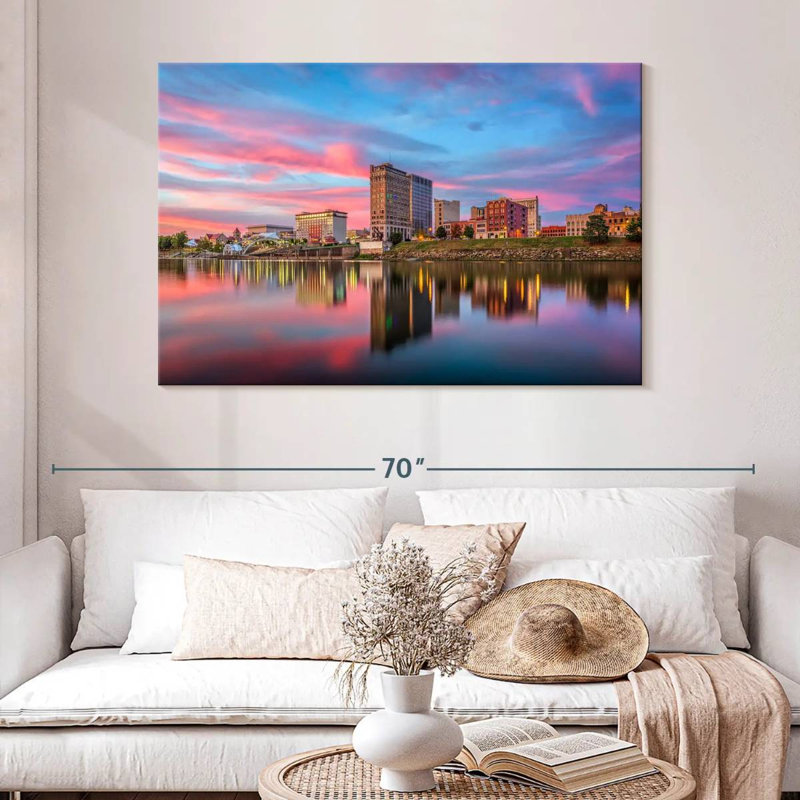 Nicci Charleston River Skyline, H 32 po x l 48 po
