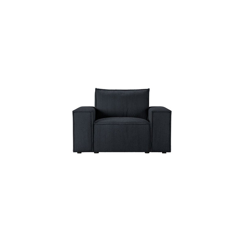 Upholstered Armchair, Black