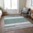 Machine Washable Indoor/Outdoor Claudian ACN1624 Teal Rug-104236866