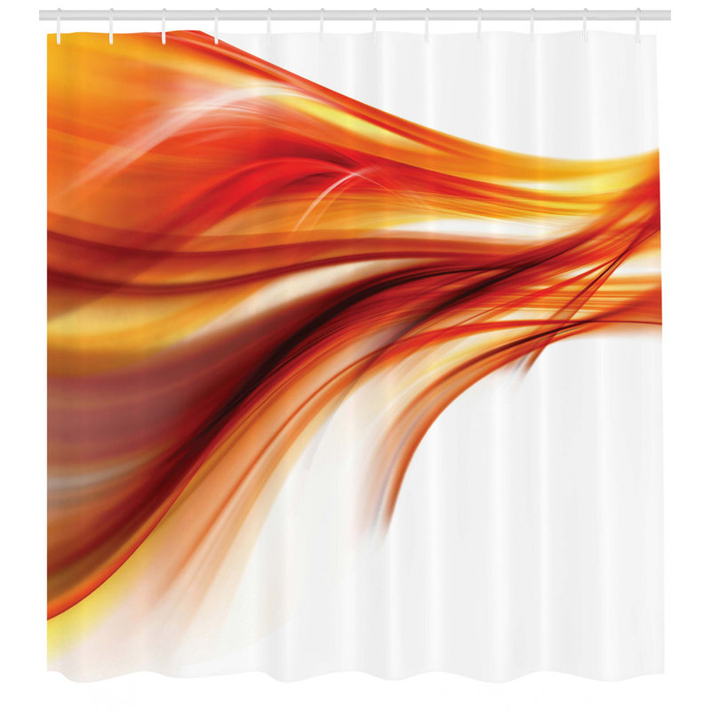 Shower Curtain with Hooks Included, 70" H x 69" W