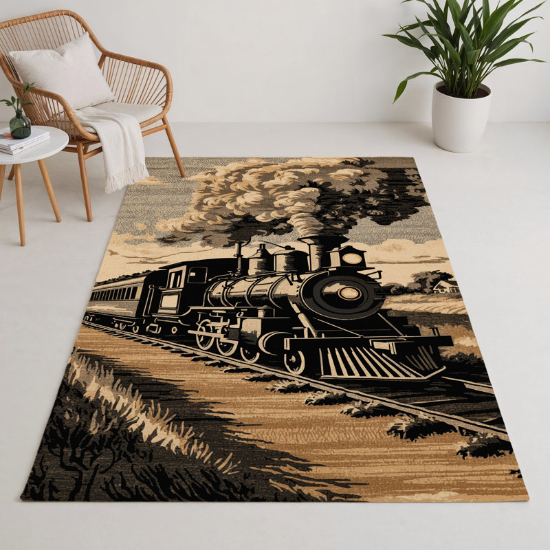 Tapis intérieur et extérieur noir Transport, Rectangle 9 pi x 12 pi