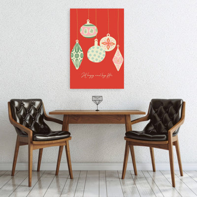 Mid-Century, décorations de Noël abstraites minimalistes, impression murale moderne