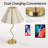  Modern 22” Touch Control Nightstand Table Lamp with Linen Shade, USB-A & Type-C Charging Ports, Brushed Gold Metal Base, E26 Socket