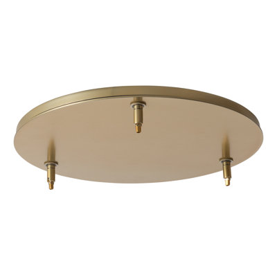 3-Light Round Canopy - Soft Gold Finish