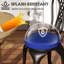 Ensemble de 4 coussins de chaise de patio pour salle à manger, chaises de bistro lavables à la machine, 15 po x 15 po x 3 po, bleu marine-130205280
