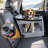 Portable Mesh Dog Car Seat – 19.3" Foldable Pet Travel Bed with Safety Seatbelt Anchor, Harness Tether & Waterproof Washable Cover, Fits Front/Back Seat for Small to Medium Dogs & Cats (Black/Grey)-135348839
