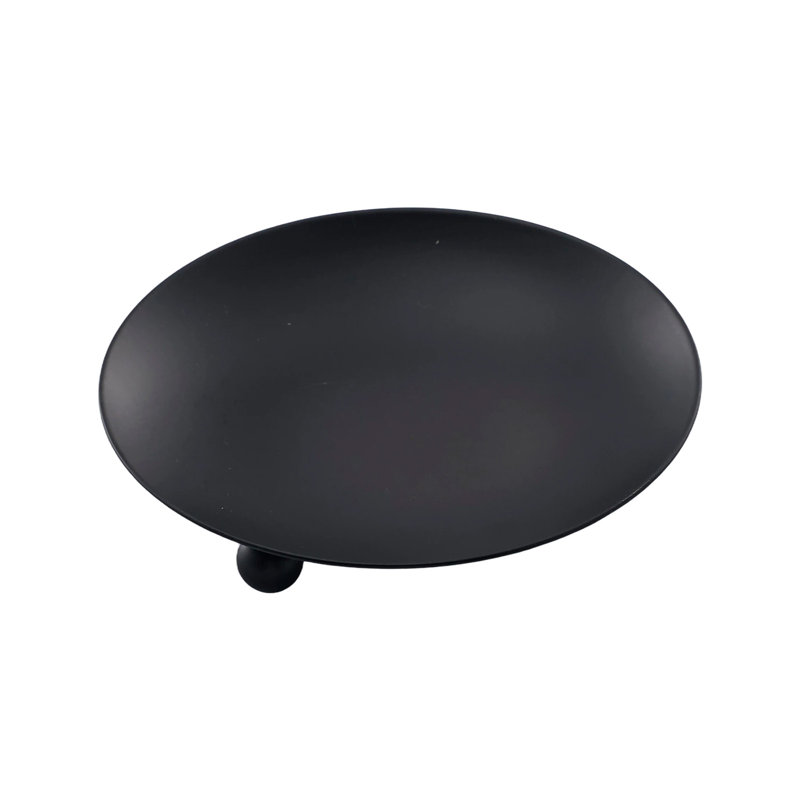4 Pcs Black Iron Plate Candle Holders