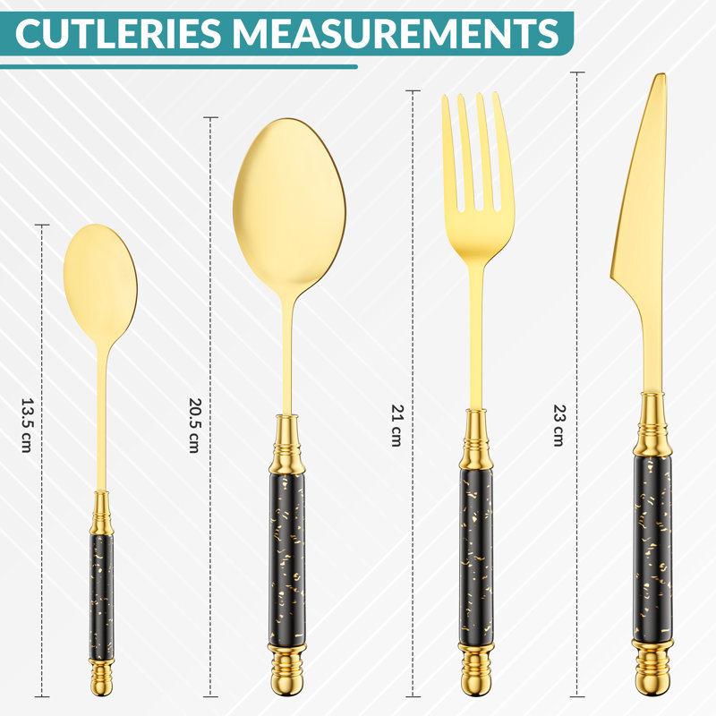 Luxury Royal Design 24 Pieces Cutlery Set