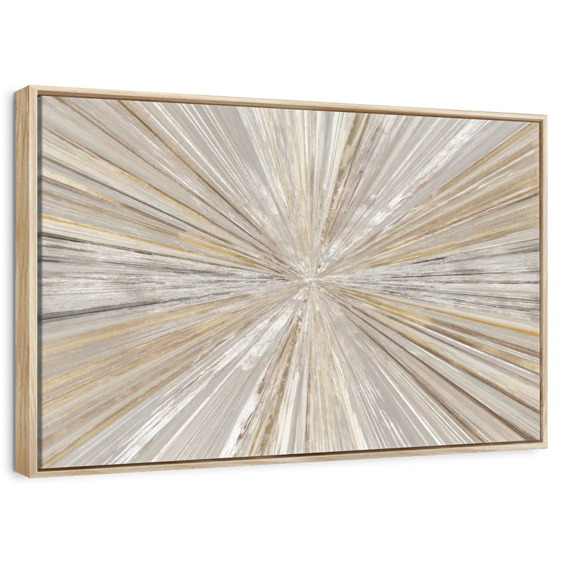 Lumière chatoyante, 19 po x 13 po, Cadre flottant en bois naturel