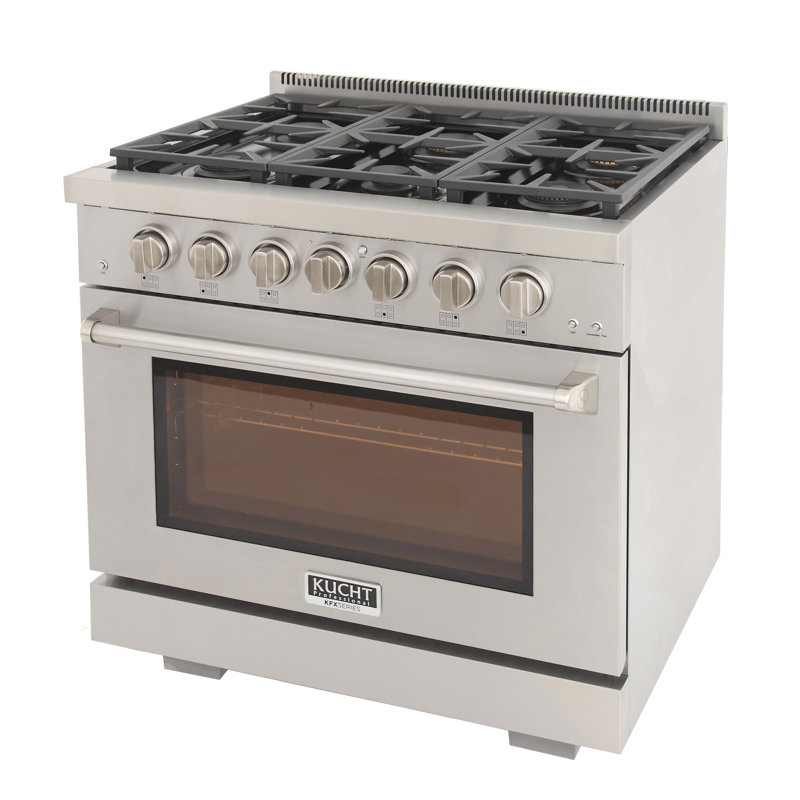 Kucht 36'' W Free Standing Range, Liquid Propane, Light Blue