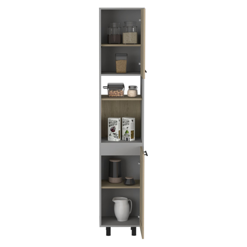 Hasselt Kitchen Pantry, Double Door, Six Shelves