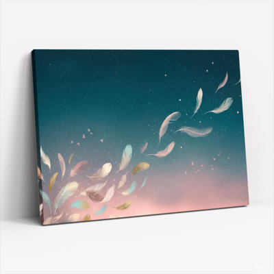 «Feather Sky», reproduction d'art sur toile, ensemble de 1
