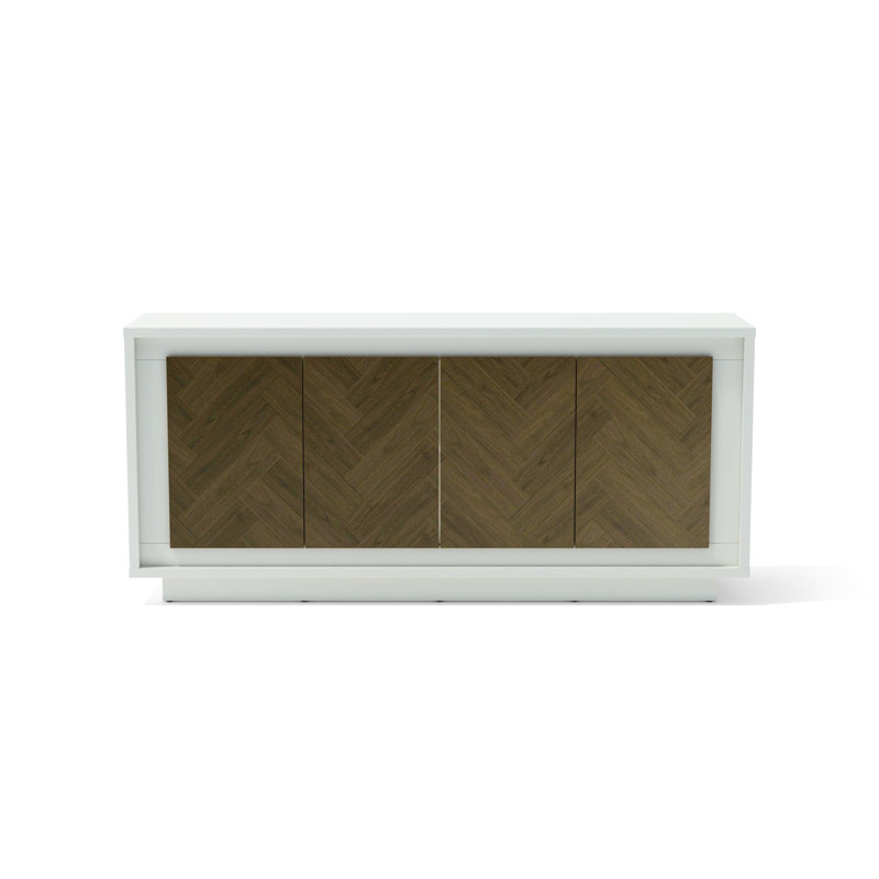 Paraggi 63'' W Sideboard, White/Walnut