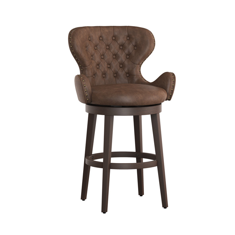 Colberta Swivel Upholstered Counter Stool, Bar Stool (30.5" Seat Height)