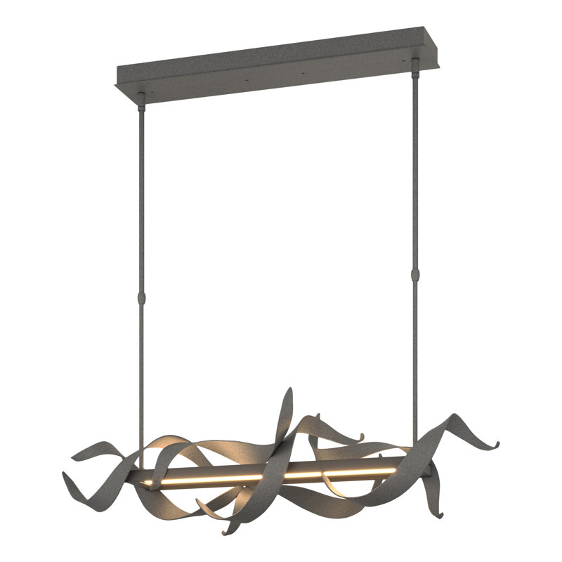 Luminaire suspendu pour îlot de cuisine 1 lumière DEL Folio, Fer naturel