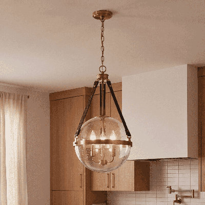 Bozeman 3-Light Hubbs in Warm Brass