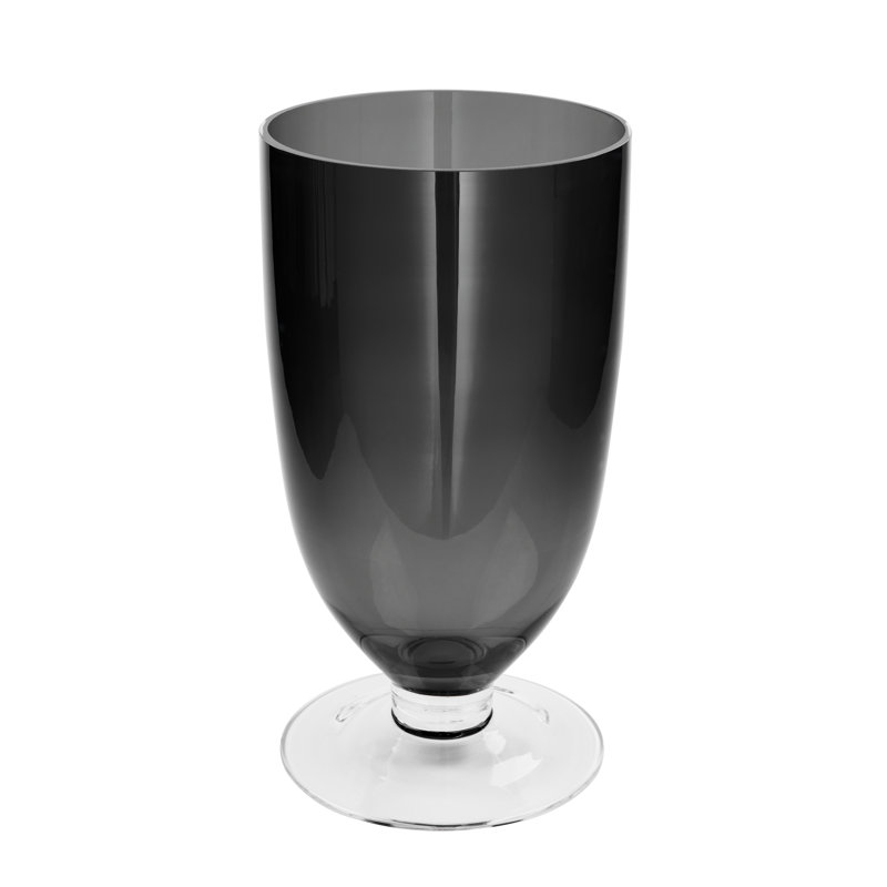 Elite Handmade Glass Table Vase, Grey, 50cm H x 28cm W x 28cm D
