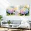 Tableau mural sur toile à motif floral d'hortensia (paquet de 3)-1821252466