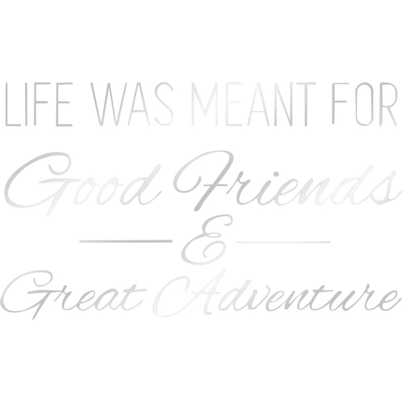 Wall Decal, Medium, Shiny Silver