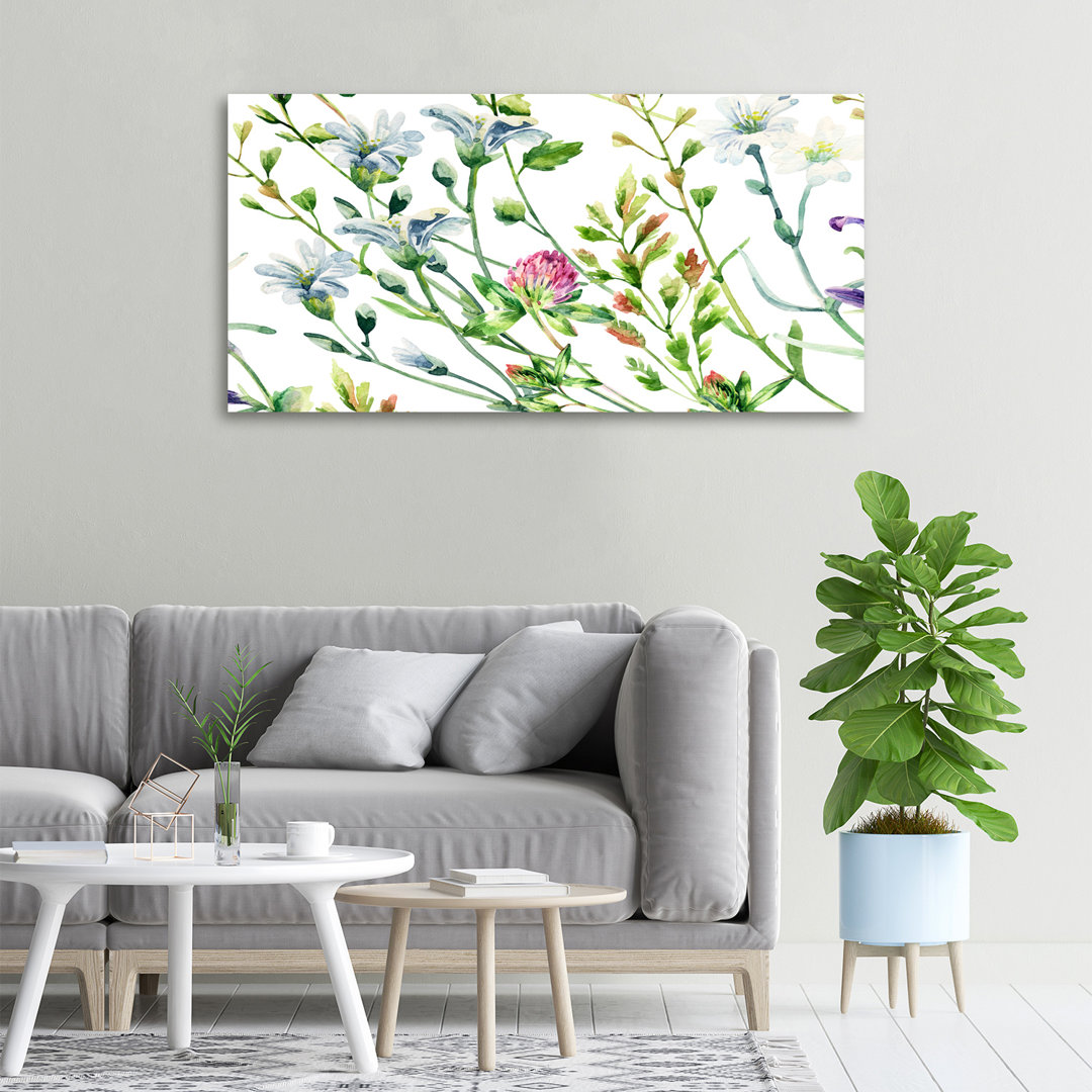 Wilde Blumen - Kunstdrucke auf Leinwand - Wrapped Canvas