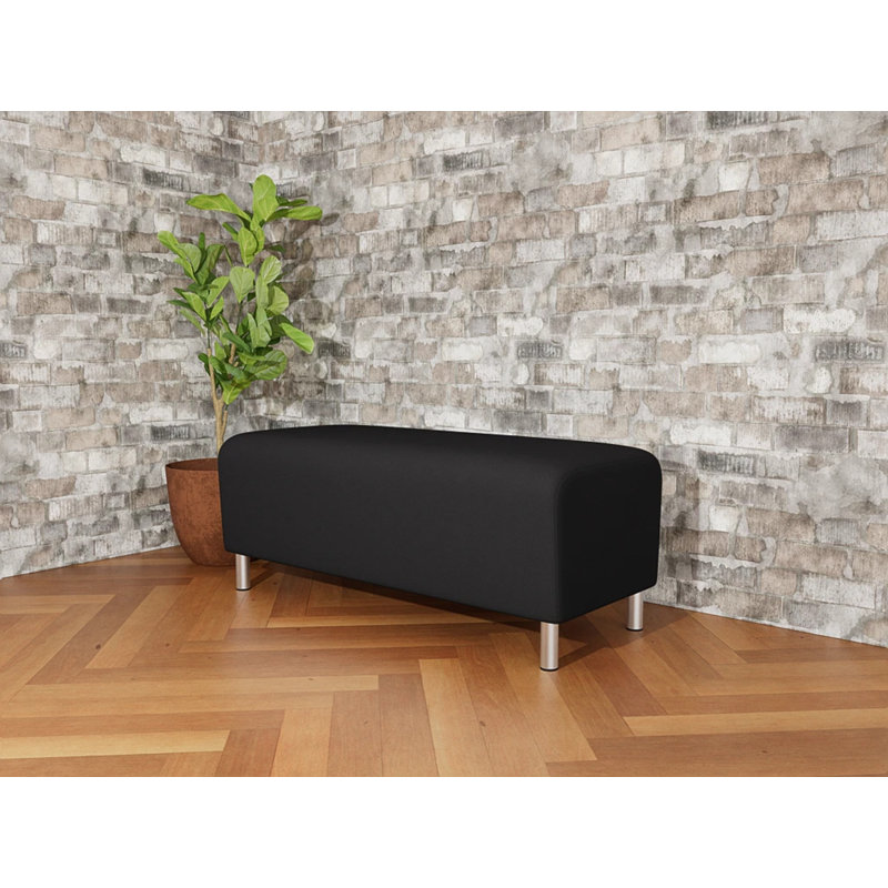 Banc de réception Ravenna, Acier brossé, Visite libre noire
