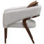 Chaise d'appoint Houston Bouclé - gris galet / noyer