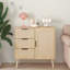 Armoire de chambre à coucher en bois moderne - 3 tiroirs, tablette réglable, conception spacieuse, matériaux, rangement facile à assembler, procédure facile