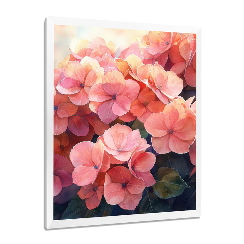 Bayard - salon d'art mural floral, H 44 po x l 34 po, Reproduction encadrée d'une seule photo, Blanc