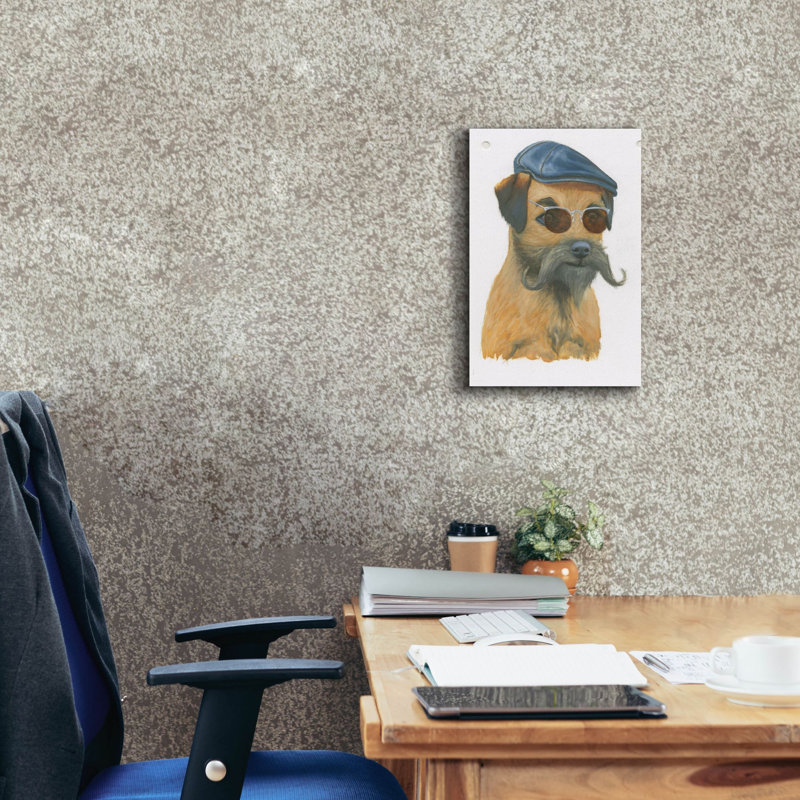 Toile épique Graffiti «Cool Dog For The Boy 1» par Myles Sullivan, art mural 18 po x 26 po, H 18 po x l 12 po x P 0,75 po