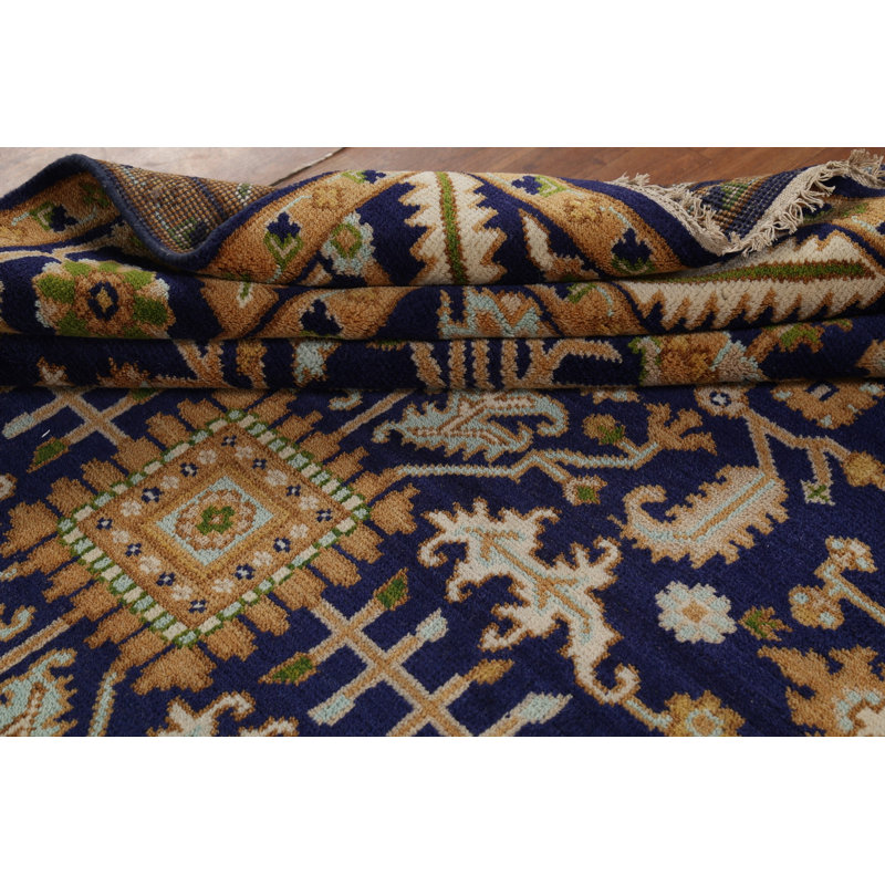 Tapis bleu All-Over Oushak 8 x 10