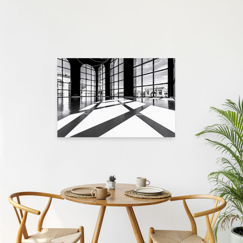 Architectural Play Elegant Geometric Minimalist Architecture City Wall Art Print by Marco Tagliarino - Wrapped Canvas Print