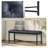 Anahli 50.5'' W Modern Genuine Leather Bench with Button-tufted and Metal Legs-576891784