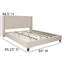 Lit plateforme tapissier capitonné avec côtés allongés à garniture cloutée Aluino-29332071-29332067