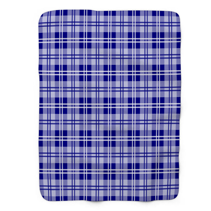 Blocs blancs bleus marine - couverture Sherpa de qualité supérieure 1 pièce, L 50 po x L 60 po