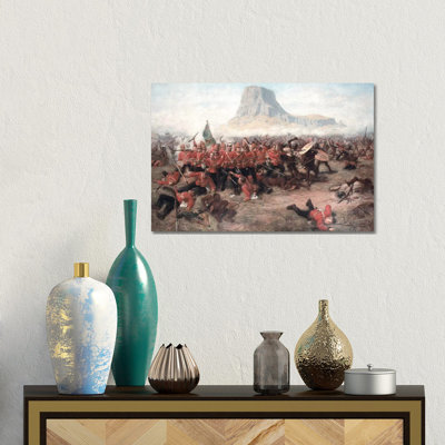 The Battle of Isandlwana: The Last Stand of the 24th Regiment of Foot  during the Zulu War, 22nd January 1879, c.1885- Gallery-Wrapped Canvas Giclée