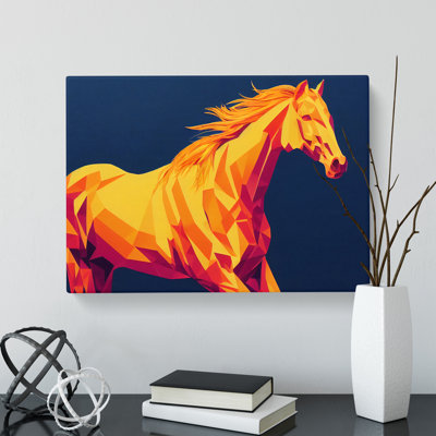 Delicious Horse Abstract - Wrapped Canvas