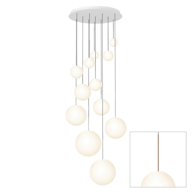 Lustre suspendu sphère Bola, Or rose