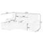 Canapé-lit modulaire en lin revêtu de tissu d'ameublement, convertible modulaire avec méridienne de rangement, accoudoirs avec porte-gobelets, lit escamotable, gris