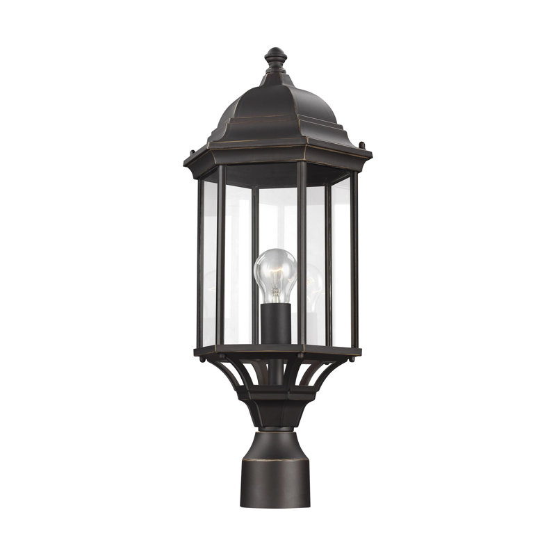 Grand lampadaire d'extérieur à une lumière Sevier de Génération Lighting , Bronze antique