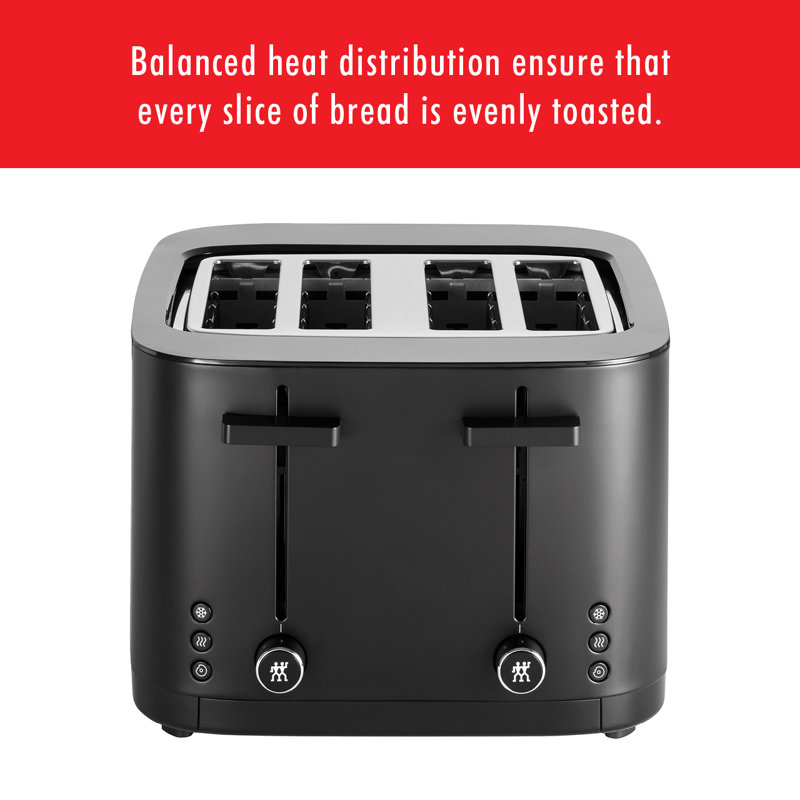 Zwilling J.A. Henckels 4 Slice Enfinigy Cool Touch Toaster, Black